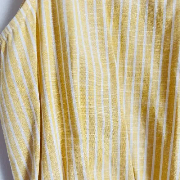 NWT Copper Key Dress Yellow White Striped Drawstring Waist Sleeveless Sundress - Picture 6 of 7